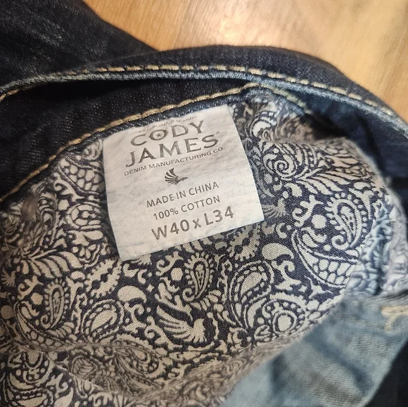 Cody James Bootcut Jeans Men’s 40x34 Dark Blast Dark Wash Western Cowboy Denim - Picture 9 of 11